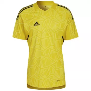 adidas vyriški Condivo 22 vartininko marškinėliai trumpomis rankovėmis geltoni HF0138