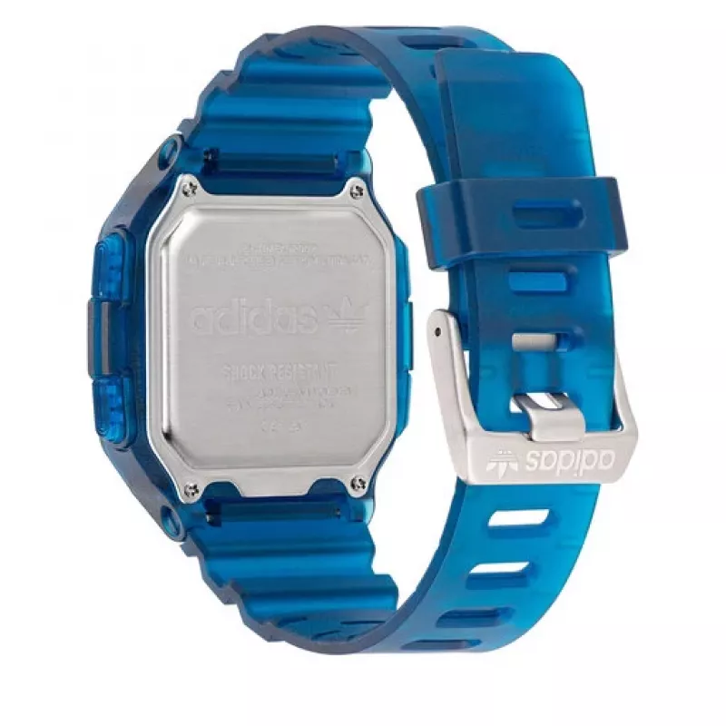 Adidas Project Two Vyriškas Skaitmeninis Kvarcinis Laikrodis AOST22552 48mm Juodas Silikonas