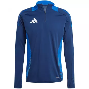 adidas Tiro 24 Competition treniruočių viršus Team Navy Blue 2 / White vyriškas aptemptas ilgomis rankovėmis AEROREADY perdirbtas poliesteris futbolo marškinėliai S