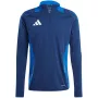 adidas Tiro 24 Competition treniruočių viršus Team Navy Blue 2 / White vyriškas aptemptas ilgomis rankovėmis AEROREADY perdirbtas poliesteris futbolo marškinėliai S