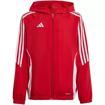adidas Tiro 24 vaikiška treniruočių striukė Raudona/Balta 164cm