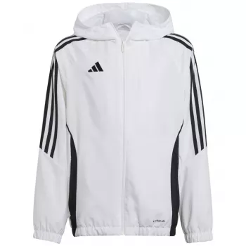 adidas Tiro 24 vaikiška treniruočių striukė balta 140 cm