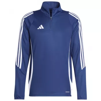 adidas Tiro 24 treniruočių marškinėliai Team Navy Blue/White vyriški, siauro kirpimo, ilgomis rankovėmis, su užtrauktuku