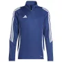 adidas Tiro 24 treniruočių marškinėliai Team Navy Blue/White vyriški, siauro kirpimo, ilgomis rankovėmis, su užtrauktuku