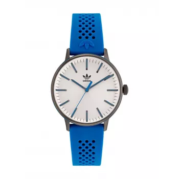 ADIDAS Unisex Watch AOSY22019 38mm Stainless Steel Quartz Analog Black Dial Silicone Strap