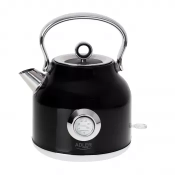 Adler AD 1346B elektrinis virdulys 1,7 l, 2200 W, juodos ir metalo spalvos