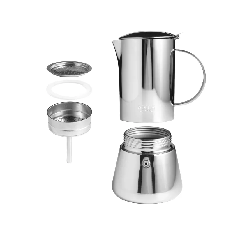 Adler AD 4417 Kavos Malūnėlis, 150 W, 75 g, Nerūdijantis Plienas, Sidabrinis/Juodas