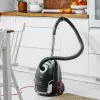 Adler AD 7054 belaidis dulkių siurblys 2200 W su HEPA filtru, 1,5 L dulkėms, teleskopiniu metaliniu vamzdžiu, juodas/sidabrinis
