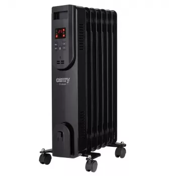 Adler CR 7812 Alyvos elektrinis radiatorius su nuotolinio valdymo pulteliu, 7 sekcijų, 1500 W, juodos spalvos