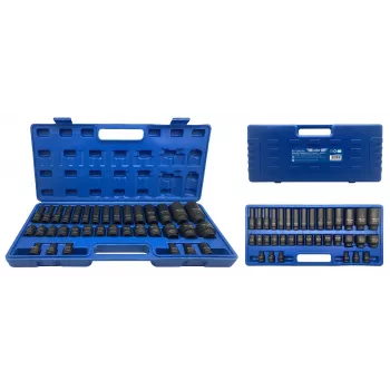 ADLER Smūginių lizdų rinkinys 35 vnt., 1/2 inch pavara, 12 briaunų, trumpi ir ilgi, metriniai, Cr-Mo plienas, plastikiniame dėkle AD-35KD/12