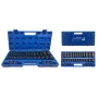 ADLER Smūginių lizdų rinkinys 35 vnt., 1/2 inch pavara, 12 briaunų, trumpi ir ilgi, metriniai, Cr-Mo plienas, plastikiniame dėkle AD-35KD/12