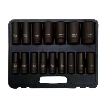 ADLER ilgų smūginių lizdų rinkinys 16vnt 1/2 inch 10-32mm