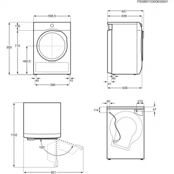 AEG TR9586CE 8 kg šilumos siurblio veļas žāvētājs