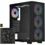 Aerocool B509A Flow-G-BK-v1 Mid Tower PC Case su 650W maitinimo šaltiniu, grūdintu stiklu, juoda