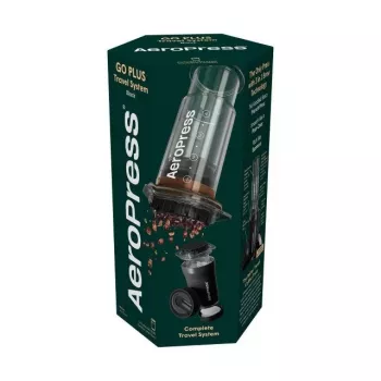 AeroPress Go Plus kelioninė kavos presė su termo puodeliu - juoda