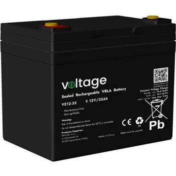 AGM baterija Voltage 12V 33Ah VE12-33 (tarnavimo laikas 6-9 metai)