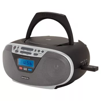 Aiwa BBTU-400SL nešiojama stereo sistema su CD/FM RDS/USB/Bluetooth, sidabrinė, MP3 atkūrimas
