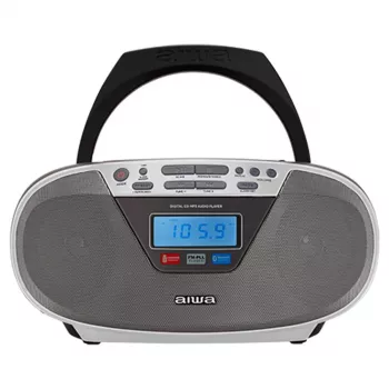 Aiwa BBTU-400SL nešiojama stereo sistema su CD/FM RDS/USB/Bluetooth, sidabrinė, MP3 atkūrimas