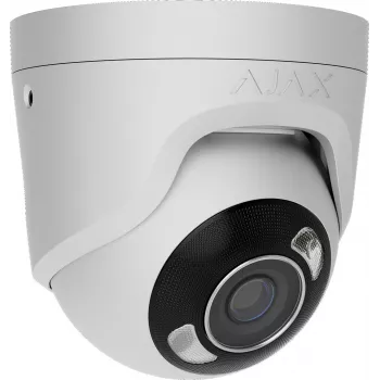 Ajax TurretCam (5 Mp/4 mm) metalo kupolinė kamera, balta