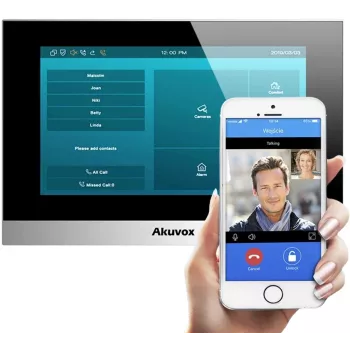 AKUVOX C313W-2 Vaizdo durų telefono monitorius 7 colių liečiamas ekranas Android 6.0 PoE