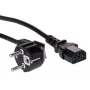 Akyga AK-PC-06A maitinimo laidas 3 m CEE 7/7 – IEC C13, juodas