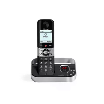 ALCATEL 8517110010 Belaidis DECT telefonas su 2 rageliais, 1,5 colio gintarine ekranu ir telefonų knyga