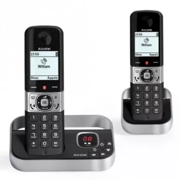 ALCATEL 8517110010 DECT belaidis telefonas su 2 rageliais, juodas