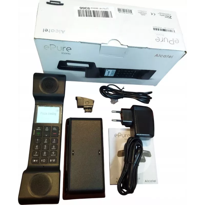 Alcatel ePure Iconic belaidis DECT telefonas (juodas)