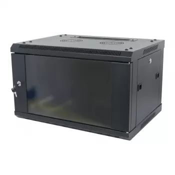 ALLNET 19 inch Sieninis Stovas 12U 1-Dalis Gylis 450mm Juodas Išardytas Plokščios Pakuotės SMA Serija