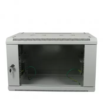 ALLNET 19 inch sieninis spintos korpusas 6U 600x600mm šviesiai pilkas plokščias paketas SMA serija