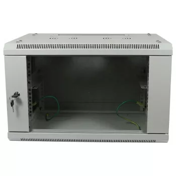 ALLNET 19 inch sieninis spintos korpusas 9U 1 dalies gylis 450mm šviesiai pilkas plokščios pakuotės SMA serija