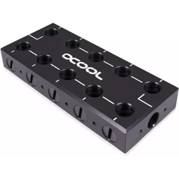 Alphacool 13024 HF suspaudžiamoji jungtis G1/4 į 13/10mm (3/8 inch vidinis x 1/2 inch išorinis) minkštam vamzdžiui - Deep Black