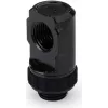 Alphacool Apex Grip 90° pasukamas adapteris G1/4 išorinė į vidinę - Deep Black 14807