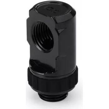 Alphacool Apex Grip 90° pasukamas adapteris G1/4 išorinė į vidinę - Deep Black 14807