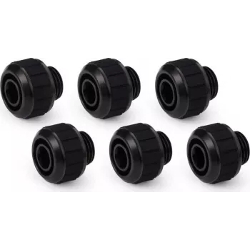 Alphacool Apex Grip suspaudžiamosios jungtys 13/10mm G1/4 juodos, 6 vnt. rinkinys (14920)