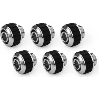 Alphacool Apex Grip suspaudžiamoji jungtis 13/10mm G1/4 chromas - 6 vnt. 14921