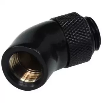 Alphacool HF 45° rotacinis kampo adapteris G1/4 išorinis į G1/4 vidinį - Deep Black 17051