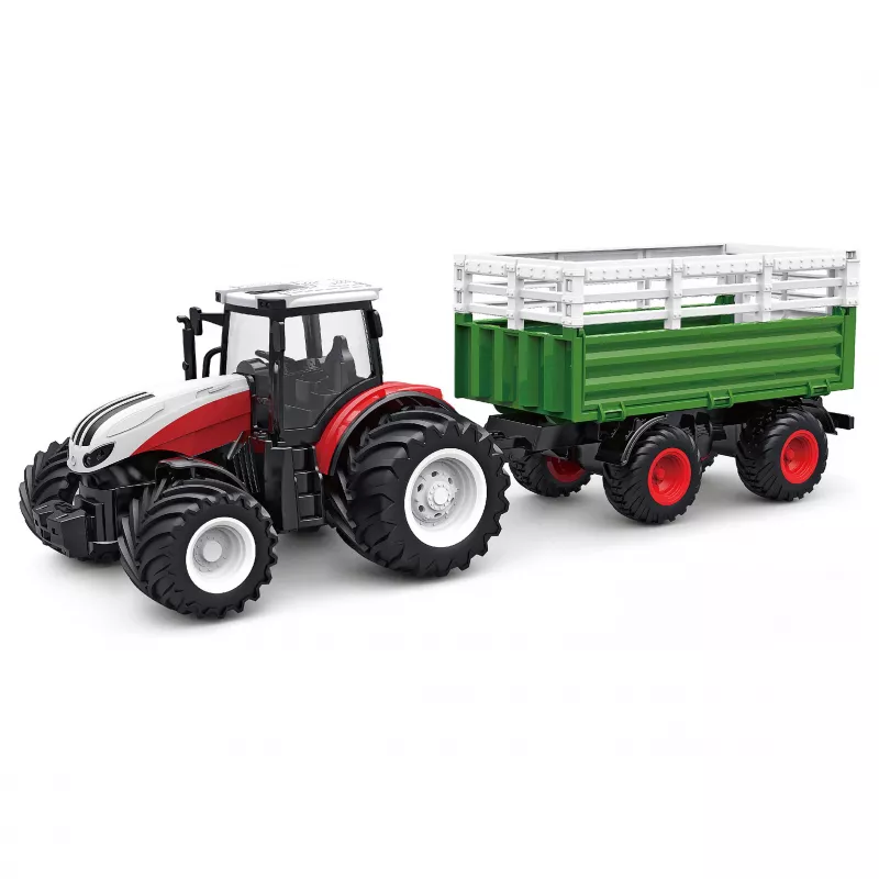 AMEWI RC traktorius su gyvulių priekaba 1:24 mastelio 4WD 2.4GHz nuotolinio valdymo sunkvežimis (22601)