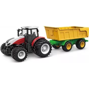 AMEWI RC traktorius su pakreipiamu priekabu 1:24 mastelio 2.4GHz 6 kanalų Li-Ion 500mAh