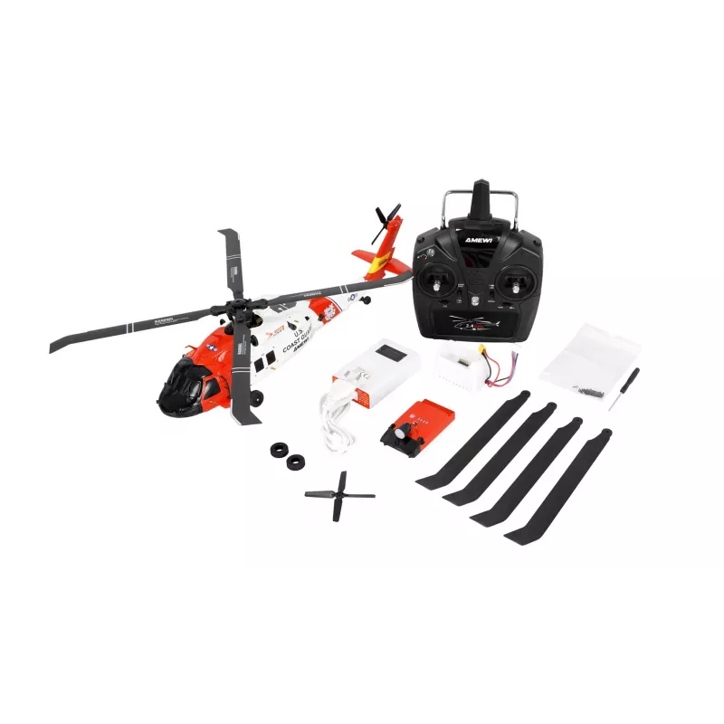 Amewi UH60 Black Hawk Coastguard valdomas sraigtasparnis 6G/3D RTF