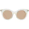 ANA HICKMANN HI9063-49T02 Moteriški drugelio formos akiniai nuo saulės, rudo Havana acetato rėmelis, rudi gradientiniai lęšiai 49/21/145 mm