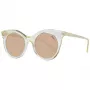 ANA HICKMANN HI9063-49T02 Moteriški drugelio formos akiniai nuo saulės, rudo Havana acetato rėmelis, rudi gradientiniai lęšiai 49/21/145 mm