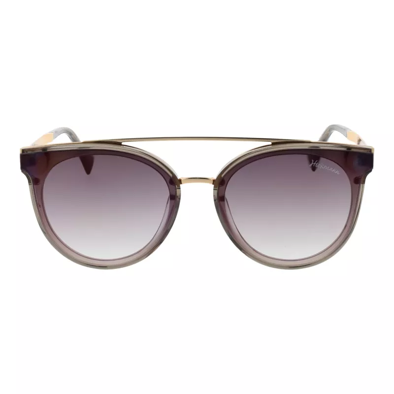 ANA HICKMANN HI9080-62T03 Moteriški drugelio formos akiniai nuo saulės, rudas vėžlio kiauto spalvos acetato rėmelis, rudi gradientiniai lęšiai 62mm