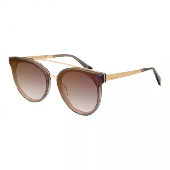ANA HICKMANN HI9080-62T03 Moteriški drugelio formos akiniai nuo saulės, rudas vėžlio kiauto spalvos acetato rėmelis, rudi gradientiniai lęšiai 62mm