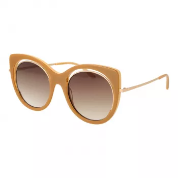 ANA HICKMANN Moteriški Akiniai Nuo Saulės AH9265-54H02 Havana Acetato Kvadratinis Rėmas Rudi Gradientiniai Lęšiai 54mm