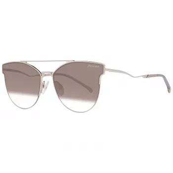 Moteriški ANA HICKMANN akiniai nuo saulės HI3096E-6104B Drugelio/Katinėlio akies rudi Havana acetato rėmeliai rudi gradientiniai lęšiai UV400 61/17/145 mm