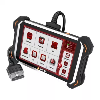 ANCEL DS600 Elite OBD2 diagnostikos skaitytuvas su 8 inch jutikliniu ekranu, pilna sistema ir 30+ atstatymo funkcijų