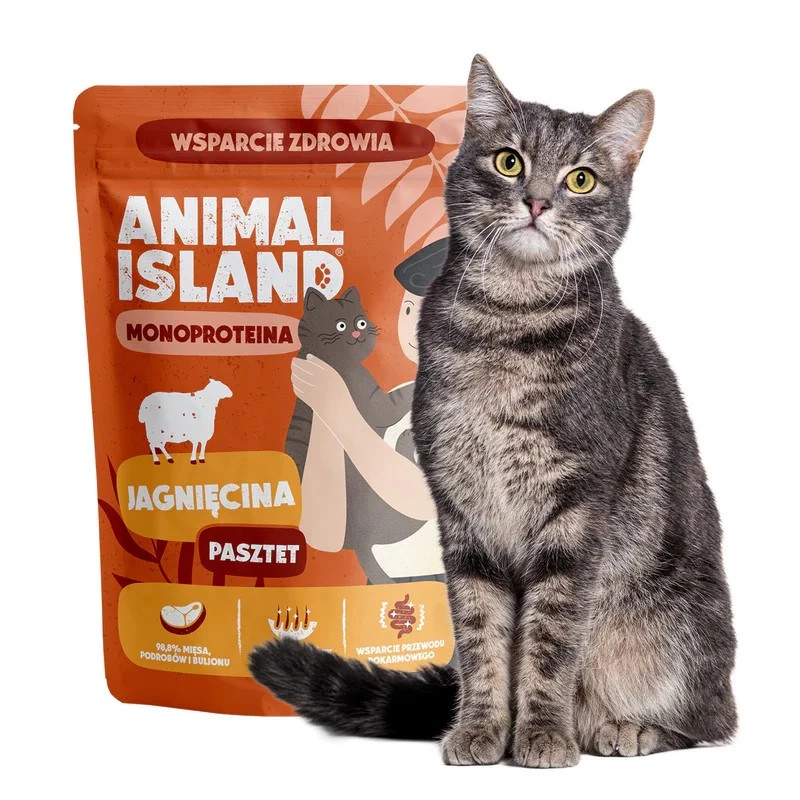 ANIMAL ISLAND Mono Lamb šlapias kačių ėdalas 100g