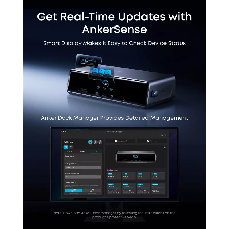 Anker Prime dokų stotelė (14-in-1, Triple Display, DisplayLink) | A83B33A1