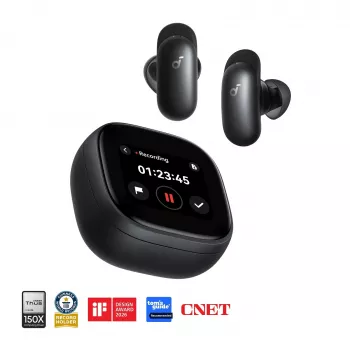 Anker Soundcore Liberty 5 Pro Max belaidės ausinės, Bluetooth 5.3, Adaptive ANC, 6 mikrofonai, juodos
